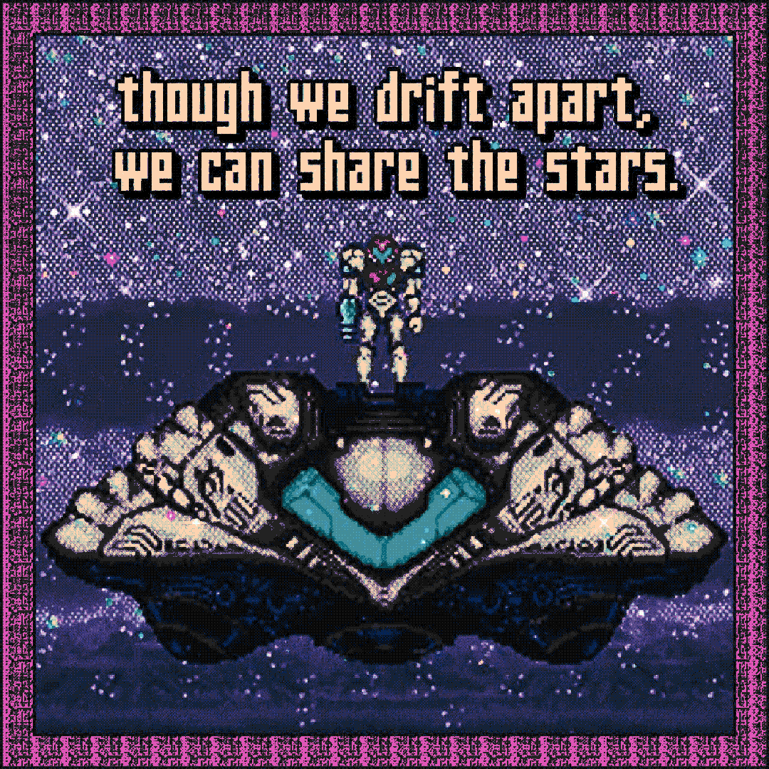 though we drift apart, we can share the stars