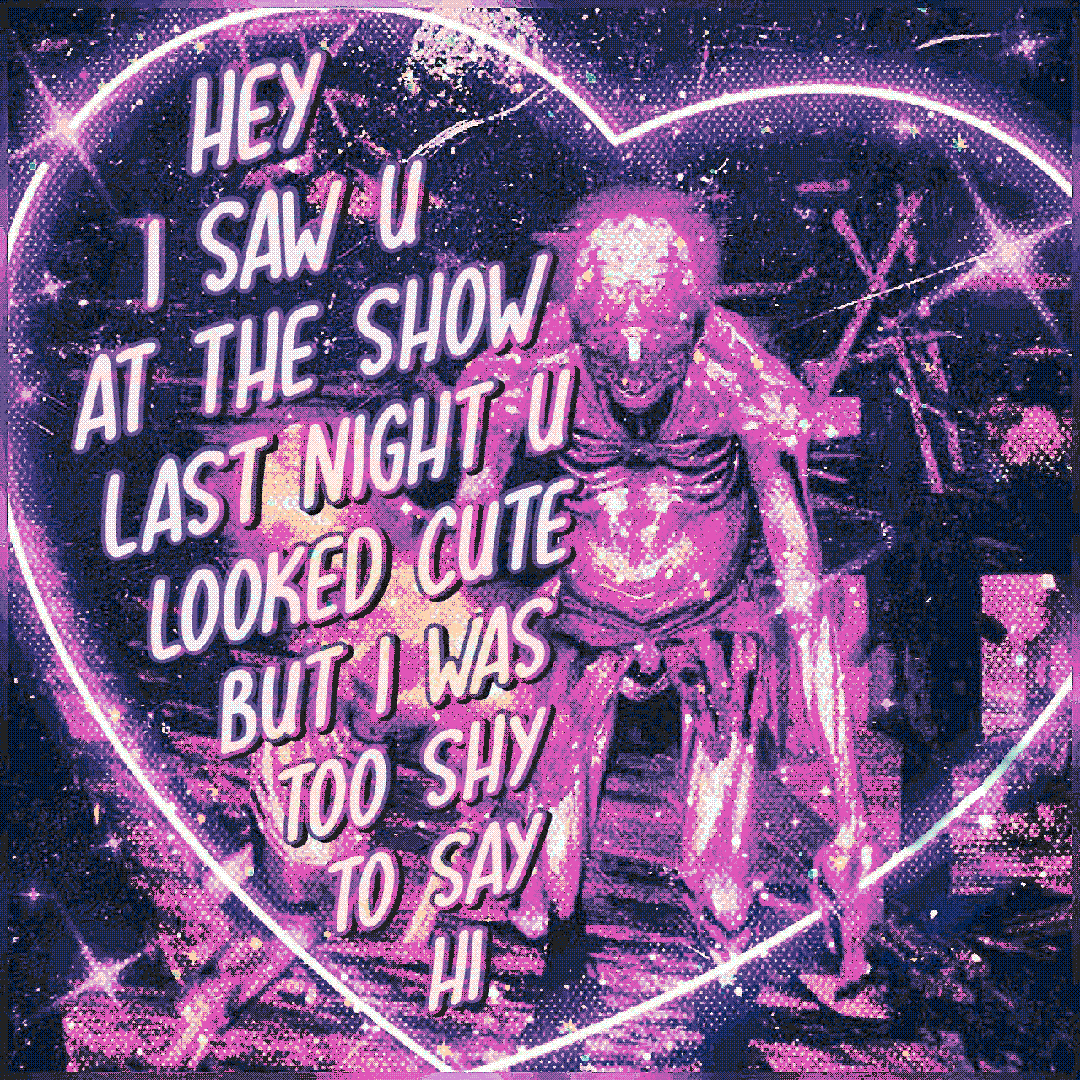 hey i saw u at the show last night and u looked cute but i was too shy to say hi