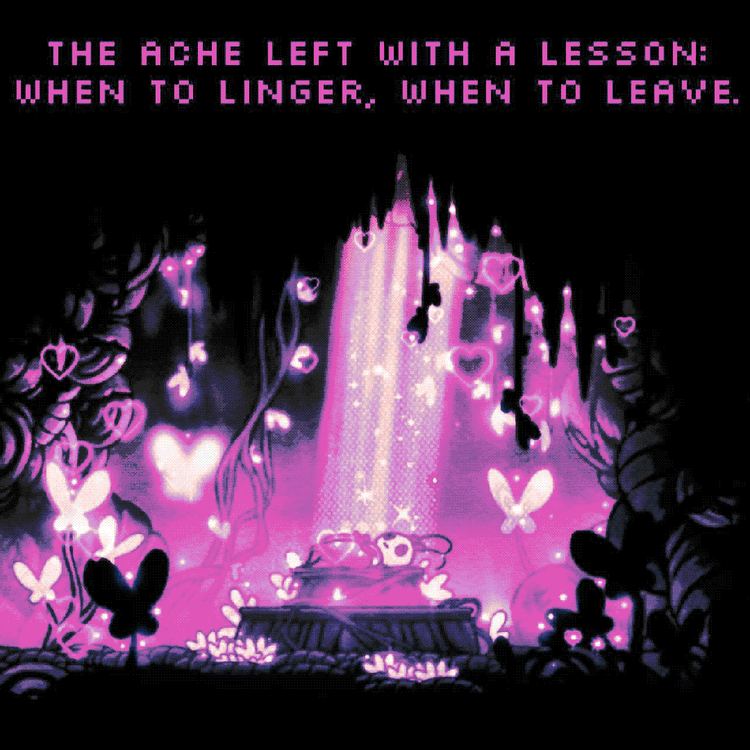the ache left with a lesson: when to linger, when to leave.