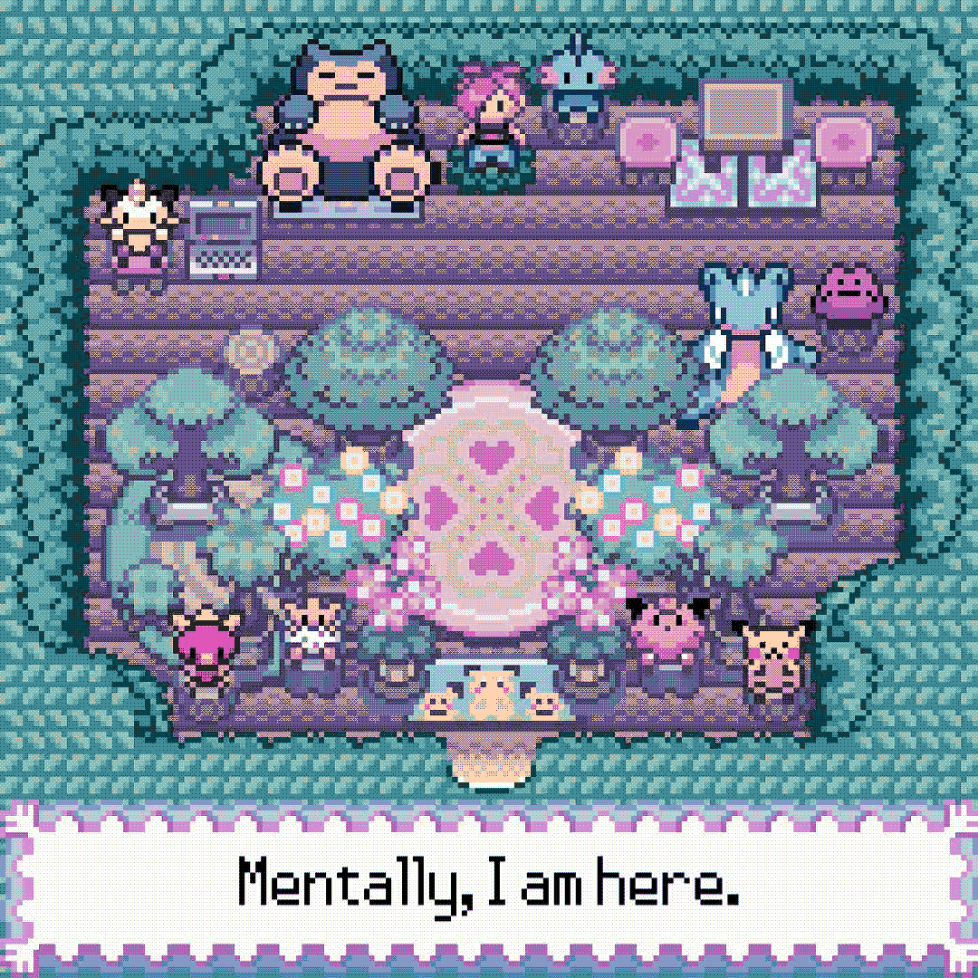 mentally, i am here.
