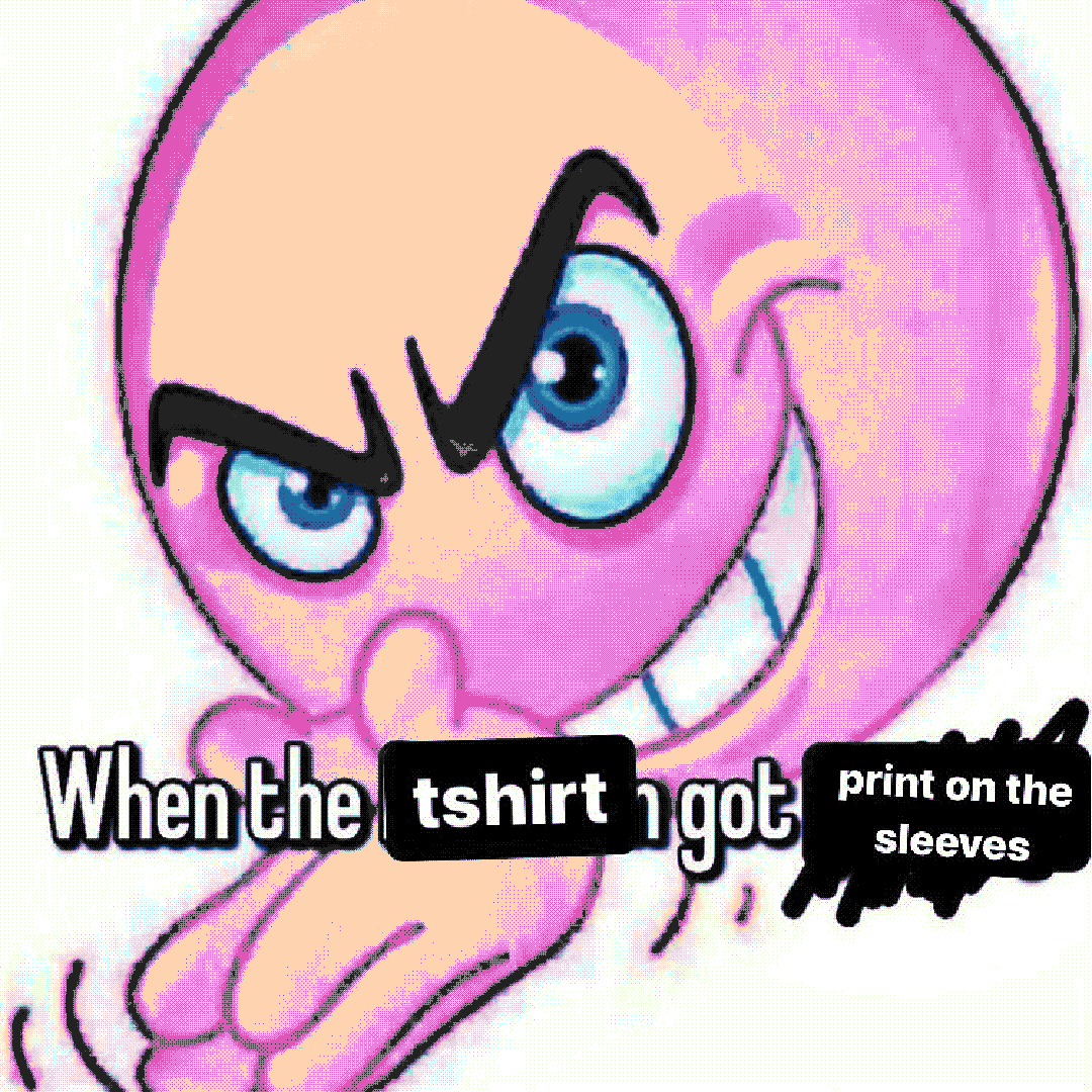 when the tshirt n got print on the sleeves